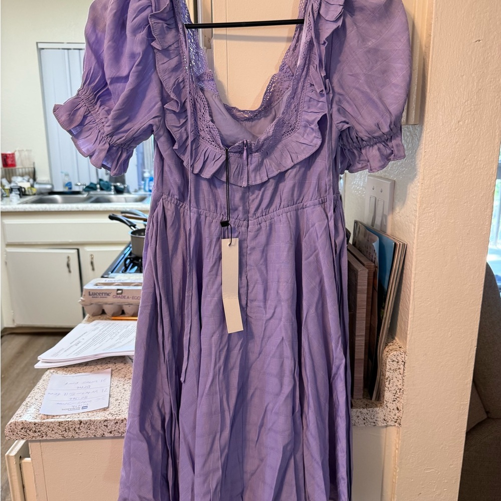 Purple Ruffled Dress